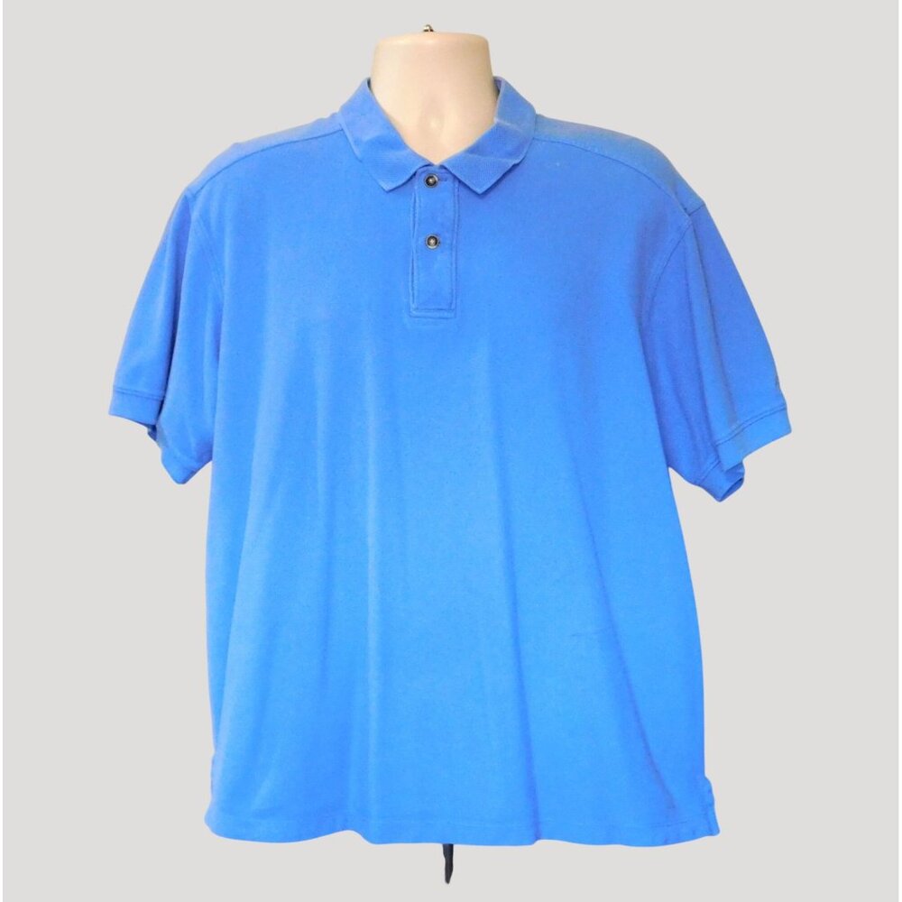 Tommy Bahama Polo Shirt Mens XL Blue Short Sleeve 100% Cotton Casual Golf Wear